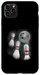 Coque pour iPhone 11 Pro Max Three Candlepin Moon | 3 quilles de bowling bizarres et drôles