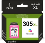 Cartouche 305 Couleur, 305 XL Couleur pour HP 305 305XL pour HP DeskJet 2700 2710 2720 DeskJet Plus 4100 4130 Envy 6000 6020 6020e 6032e Envy Pro 6430 6420(1 Couleur)