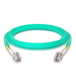 [4 Pack] OM3 LC à LC Câble Fibre Optique 3m,50/125 Multimode Duplex Jarretière Optique LSZH pour SFP,10G SFP+,Convertisseur de Média,4pcs