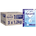 3 x 1.2kg Aptamil First Infant Milk Suitable From Birth