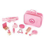 Jouet Hape - Coffret de Beauté pour Petite Fille - Malette Maquillage, Ongles et Accessoires Cheveux Fille en Bois - 11 Jouets pour Enfants à Partir de 3 ans : Vernis, Parfum, Miroir de Poche