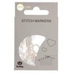 Tulip Stitch Markers, White, L