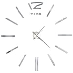 3D Wall Clock Modern Design 100 cm XXL Silver vidaXL