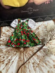 robe neuve  pour poupee marie francoise mode et travaux émilie les fraises,,,