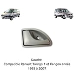 Poignée interieur grise porte avant gauche pour Renault Twingo Kangoo