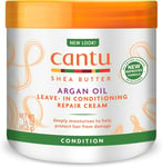 CANTU Argan Oil Leave-In Conditioning Repair Cream, 453 g packaging may vary