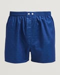 Derek Rose Classic Fit Woven Cotton Boxer Shorts Navy