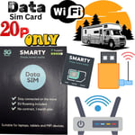 SMARTY UK WiFi Router Unlimited DATA ONLY Sim Card Pay As You Go 5G 4G MiFi New