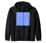 Climbing Vine Leaves In Blue On Light Blue Zip Hoodie