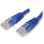 StarTech. COM 0,3 m Cat5e Noir moulé RJ45 UTP Cat 5e Patch Cable – 0,3 m Patch Cord SPIG9 35 ft Bleu