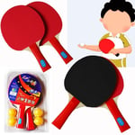 5 Layer Wood With 4 Training Balls Table Tennis Racket Ping Pong Paddle