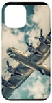 Coque pour iPhone 12 Pro Max Design aéronautique vintage du bombardier B-17 Flying Fortress de la Seconde Guerre mondiale