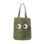 Fisura Sac fourre-tout yeux vert. Sac 100% coton. Sac fourre-tout original. Boules d'achat en coton. Sac fourre-tout vert. 43 cm x 37 centimètres, Yeux, vert, Utilitaire