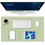 K KNODEL Leather Desk Mat, Office Desk Pad, Small Mouse Pad, Keyboard Mat, Computer and Laptop Mat for Desk, Desk Protecor Mat, Desktop Mat for Writing, Desk Blotter and Cover (60x35cm, Light Green)