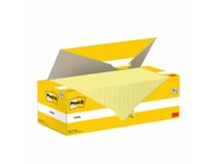 Post-It 3M , Haftnotizen, Gelb, Rektangel, Gul, Papper, 127 Mm, 76 Mm, 100 Ark