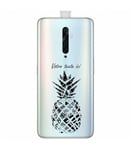 Coque OPPO RENO 2Z ananas noir personnalisee transparente