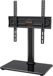 Support TV sur Pied Pivotant pour Téléviseurs 24-55/60 Plats et Incurvés jusqu'à 40 kg, Pieds TV Réglables en Hauteur & Support TV Stable, Pied TV Universel .Vesa 400x400 mm