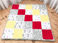 KOSPU Tapis de Jeu Patchwork Couverture de Jeu Couverture Bébé 125 x 125 cm YI-Y9QV-P1W3 Taille Unique Multicolore