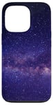 Coque pour iPhone 13 Pro Violet galaxie espace bleu ciel étoilé