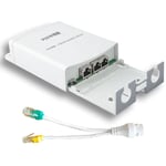 Prolongateur POE éTanche 4 Ports 100Mbps IEEE802.3AF/AT Standard pour CaméRa Wierless AP Extend 250 Meter Switch