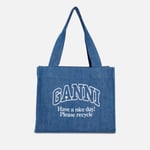 Ganni Large Easy Denim Tote Bag