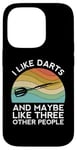 iPhone 14 Pro I Like Darts Cricket Dart 501 Beer Retro Funny Throwing Game Case