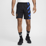 Nike Men's Dri-fit Football Replica Shorts Inter Milan 2024/25 Stadium Home Jalkapallovaatteet BLACK/LYON BLUE/WHITE