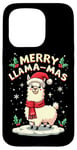 Coque pour iPhone 15 Pro Joyeux Lama Mas Funny Llama Christmas 2024