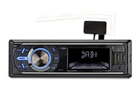 Caliber Autoradio - Radio Voiture Dab - AUX - FM - SD - USB - avec télécommande - Port de Charge USB - Noir - 1 Din