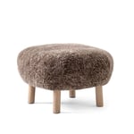 &Tradition - Little Petra Pouf - Sheepskin Sahara 17mm/Oak - Fotpallar