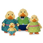 Li'l Woodzeez – Famille Canard Quickquack – Comprend 5 Pièces : 4 Figurines Animales Miniatures et un Livre (Conte "Round-the-Pond Boat Tours" en anglais) - Dès 3 ans