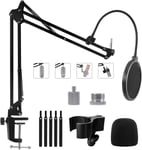 Boom Arm Mic Stand for Blue Yeti, Hyperx Quadcast, Yeti Nano, Snowball and Other