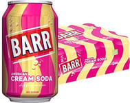 BARR since 1875, American Cream Soda, 24 pack Fizzy Drink Cans, No Sugar Free