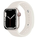 Compatible pour Apple Watch Band 49mm 45mm 44mm 42mm Bracelet Souple en Silicone pour iWatch Ultra Series 8 7 6 SE 5 4 3 2 1 Bracelets Femmes Hommes, Lumière des étoiles, 42/44/45/49mm（Breveté）