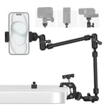 SMALLRIG 56cm Bras Magique avec Super Clamp, Phone Holder Aérien, Support et Pince Caméra Flexibles pour Bureau, Boom Arm Articulé à Friction avec Adaptateur Fileté, for Light/Webcam/Micro - 4766