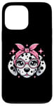 iPhone 13 Pro Max Dalmatian Pink Bandana Glasses Dog Case