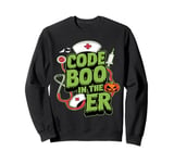 Code Boo In The Er Crew Funny Ghost Halloween Boo-jee Nurse Sweatshirt