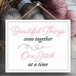 BEAUTIFUL THINGS SEWING ROOM THEME GIFT IDEA HANGING PLAQUE