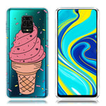 Deco Xiaomi Redmi Note 9 Pro / Xiaomi Redmi Note 9S / Xiaomi Redmi Note 9 Pro Max skal - Röd Glass