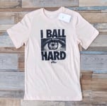 Nike Dri-Fit Basketball T-shirt 'I Ball Hard' Retro Graphic Top - Mens Small New