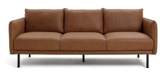 Habitat Moore Leather 4 Seater Sofa - Tan