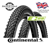 2 x Continental Cross King Cross Country Mountain Bike Tyres Rigid 26 x 2.0