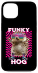 Coque pour iPhone 13 Funky Hog, joli hérisson, disco, danse, rave trance