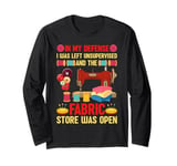 Quilting Knitting Crochet Sewing Machine Fabric Crafting Long Sleeve T-Shirt