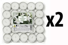 50 x Price's Scented Jasmine Tea Lights Candles 4 Hour Burn Time