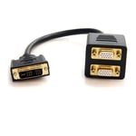 30cm StarTech.com DVI-I Analogue to 2x VGA Video Splitter Cable, Male to Female,