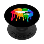 LGBT Rainbow Lip Pro Gay Pride Month LGBTQ PopSockets PopGrip Adhésif