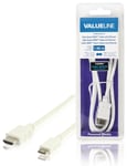 Valueline High Speed HDMI-kaapeli Ethernet HDMI-Liitin - HDMI Mini 1.00 m Valkoinen