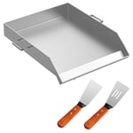 Plaque de Cuisson - VEVOR- 46x40 cm Plancha Poêle Grill en Inox  - Barbecue Pizza Camping