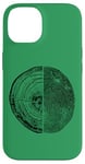 Coque pour iPhone 14 Anneaux d'arbre et empreintes de doigts